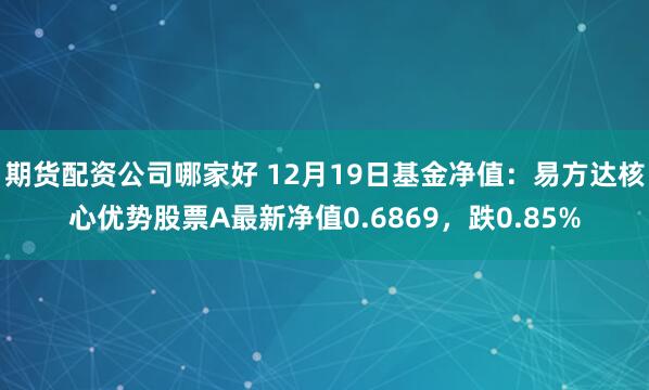 期货配资公司哪家好 12月19日基金净值：易方达核心优势股票A最新净值0.6869，跌0.85%