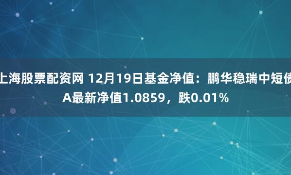 上海股票配资网 12月19日基金净值：鹏华稳瑞中短债A最新净值1.0859，跌0.01%