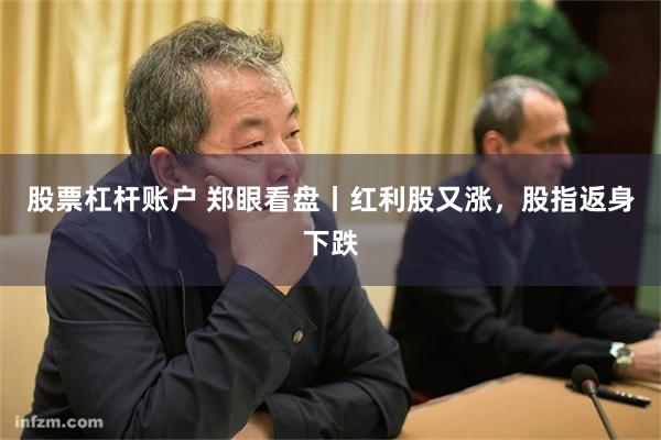 股票杠杆账户 郑眼看盘丨红利股又涨，股指返身下跌