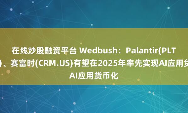 在线炒股融资平台 Wedbush：Palantir(PLTR.US)、赛富时(CRM.US)有望在2025年率先实现AI应用货币化