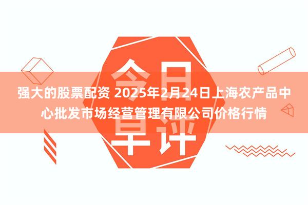 强大的股票配资 2025年2月24日上海农产品中心批发市场经营管理有限公司价格行情