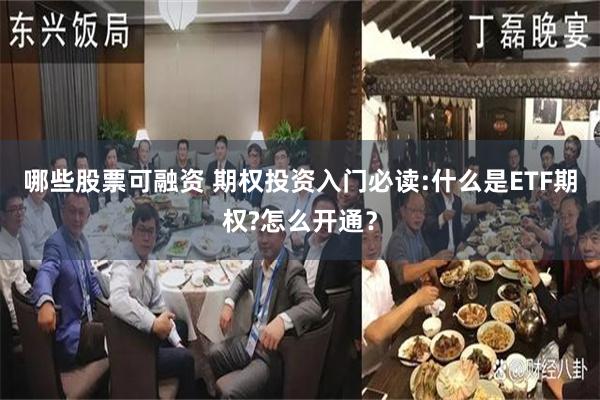 哪些股票可融资 期权投资入门必读:什么是ETF期权?怎么开通？